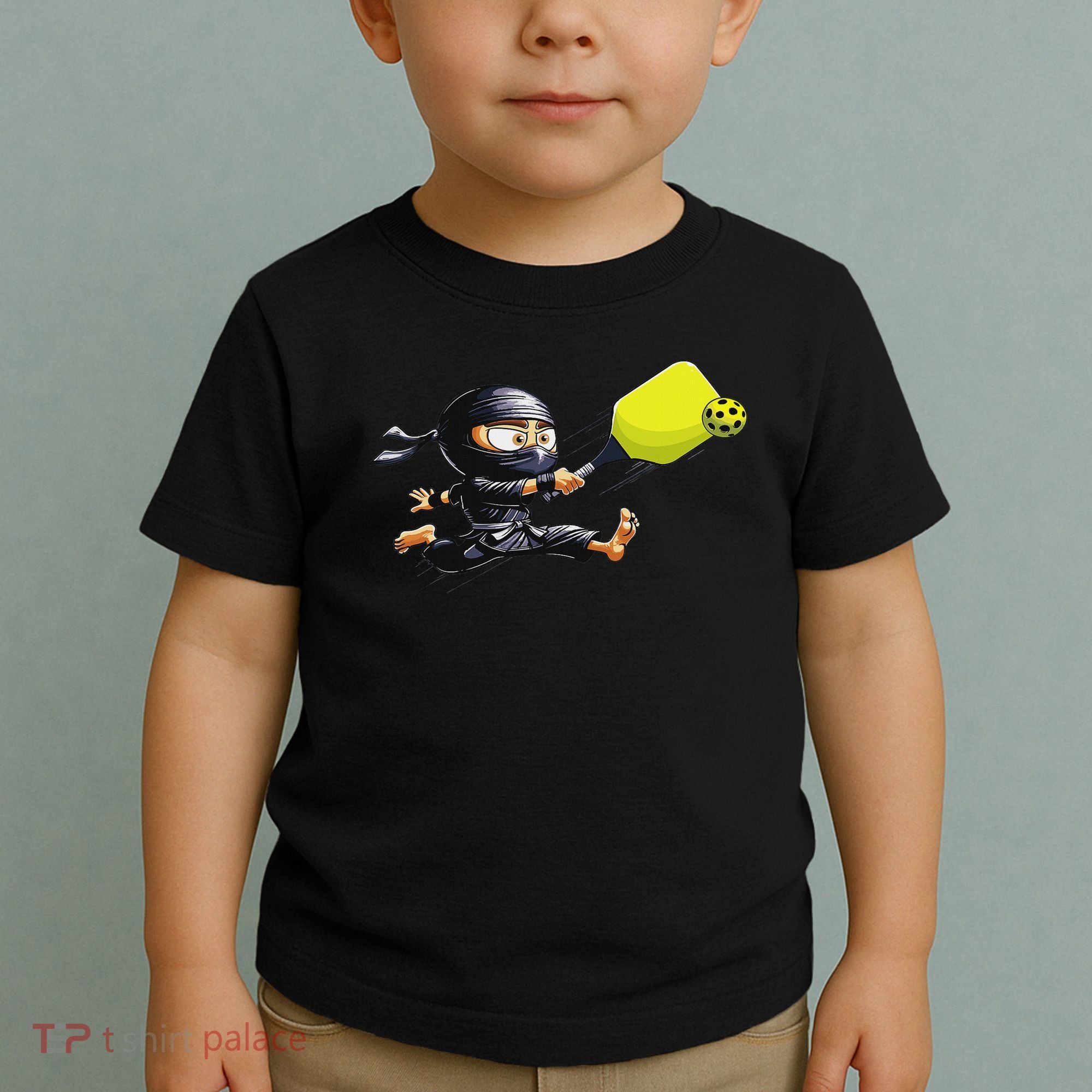 Pickleball Player Ninja Toddler T-Shirt