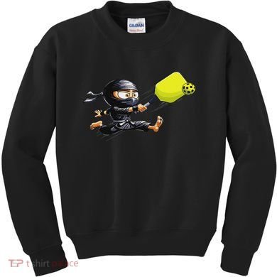 Pickleball Player Ninja Kids Sweatshirt