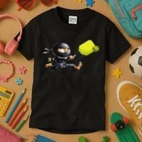 Pickleball Player Ninja Kids T-Shirt thumb 3