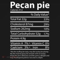 Pecan Pie Nutrition Facts Funny Thanksgiving Women's Hoodie thumb 2
