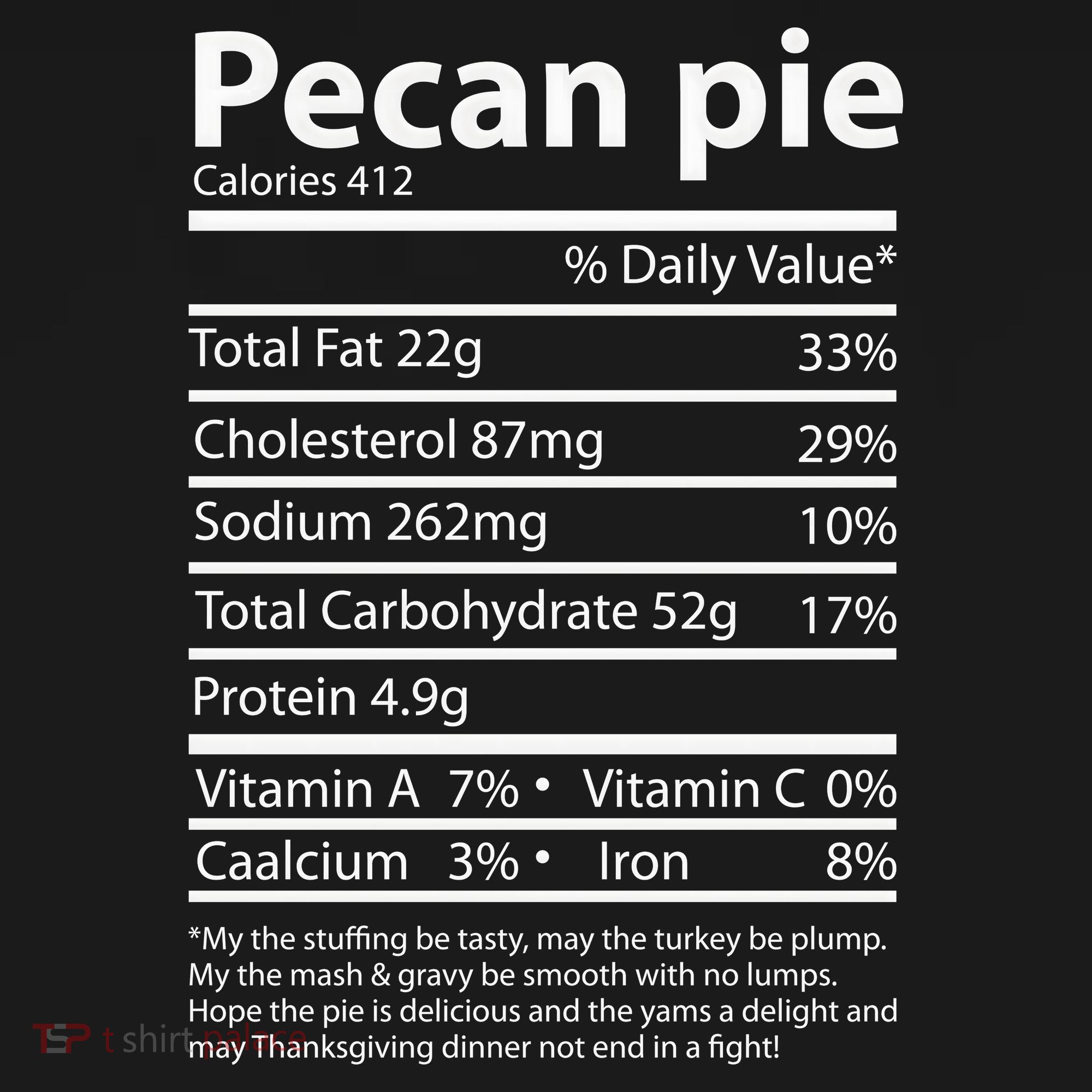 Pecan Pie Nutrition Facts Funny Thanksgiving Women's Hoodie