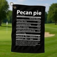 Pecan Pie Nutrition Facts Funny Thanksgiving Golf Towel thumb 1