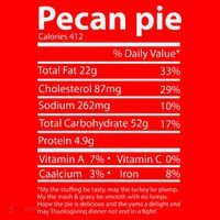Pecan Pie Nutrition Facts Funny Thanksgiving Santa Hat thumb 1