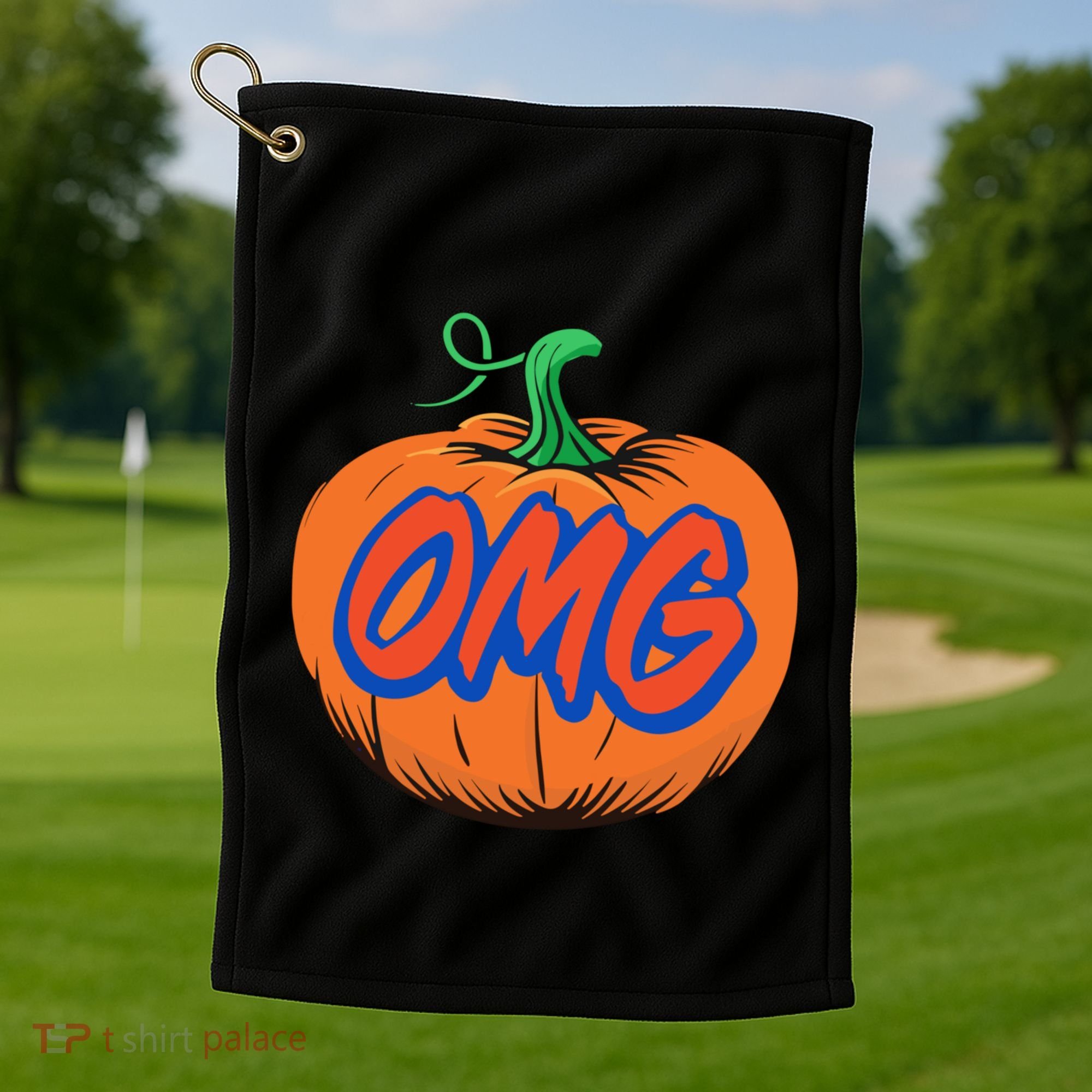 Playoff Pumpkin New York Omg Golf Towel