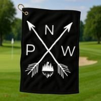 Pnw Pacific Northwest Cool Pnw Golf Towel thumb 1