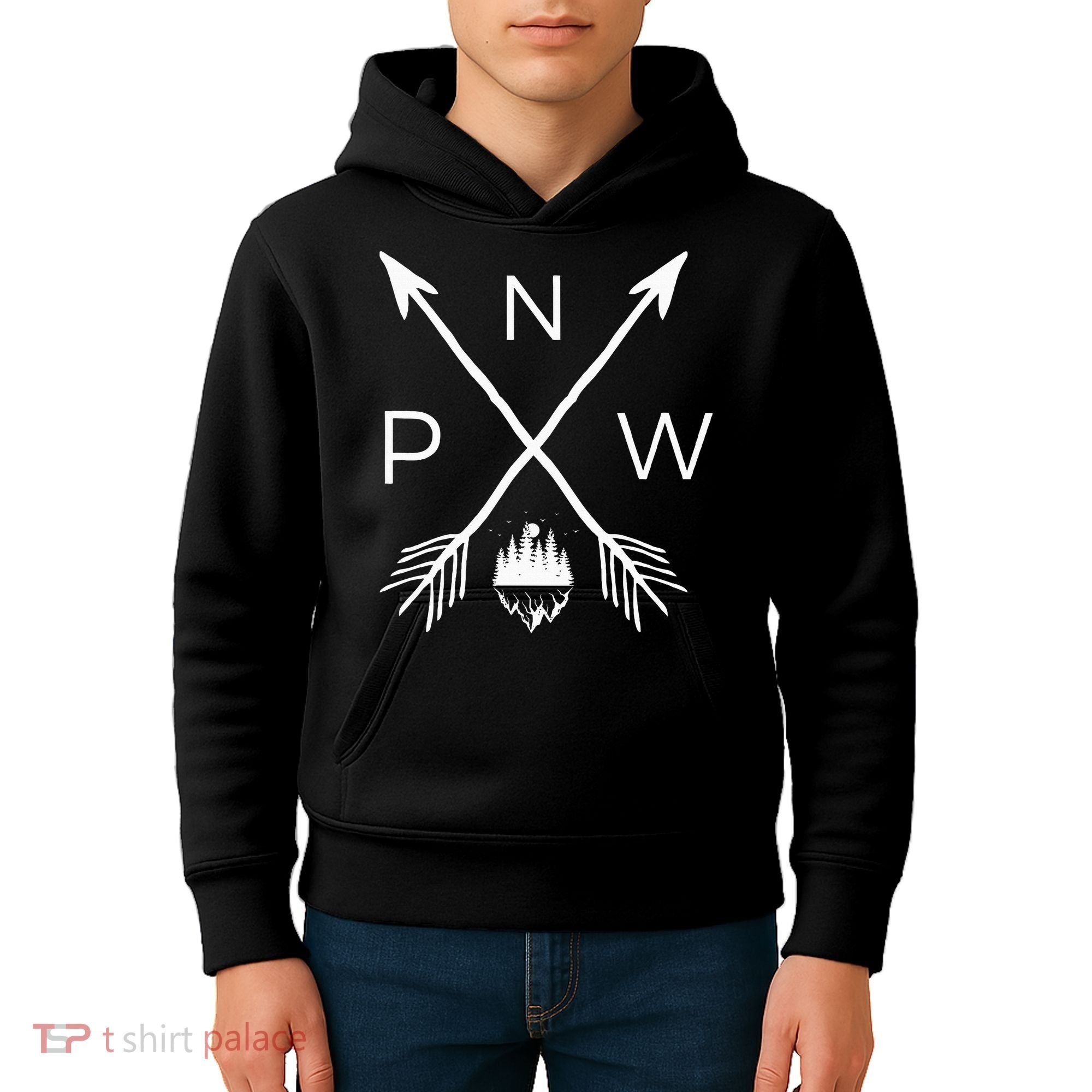 Pnw Pacific Northwest Cool Pnw Kids Hoodie