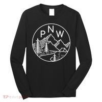 PNW Pacific Northwest Outdoors Trees Mountain Long Sleeve Shirt thumb 0
