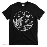 PNW Pacific Northwest Outdoors Trees Mountain T-Shirt thumb 0