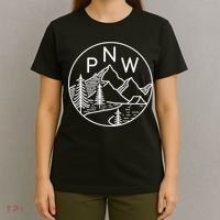 PNW Pacific Northwest Outdoors Trees Mountain T-Shirt thumb 4