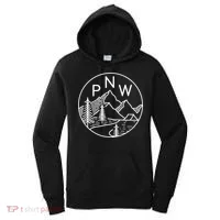 PNW Pacific Northwest Outdoors Trees Mountain Women's Hoodie thumb 0