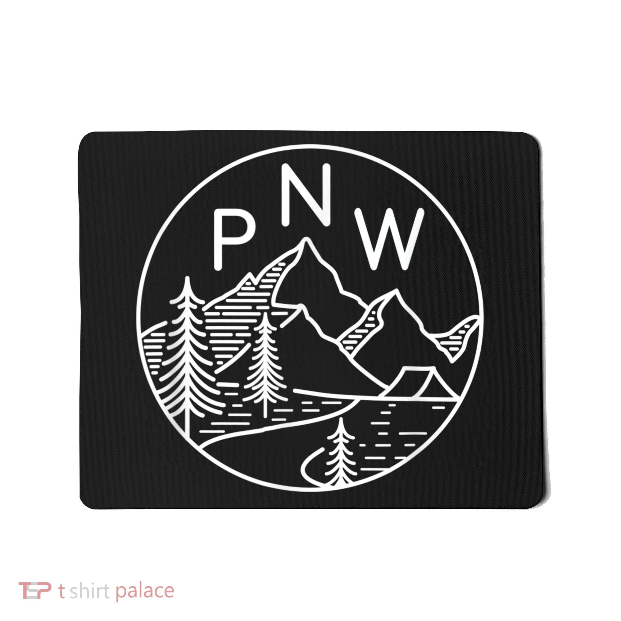 PNW Pacific Northwest Outdoors Trees Mountain Mousepad