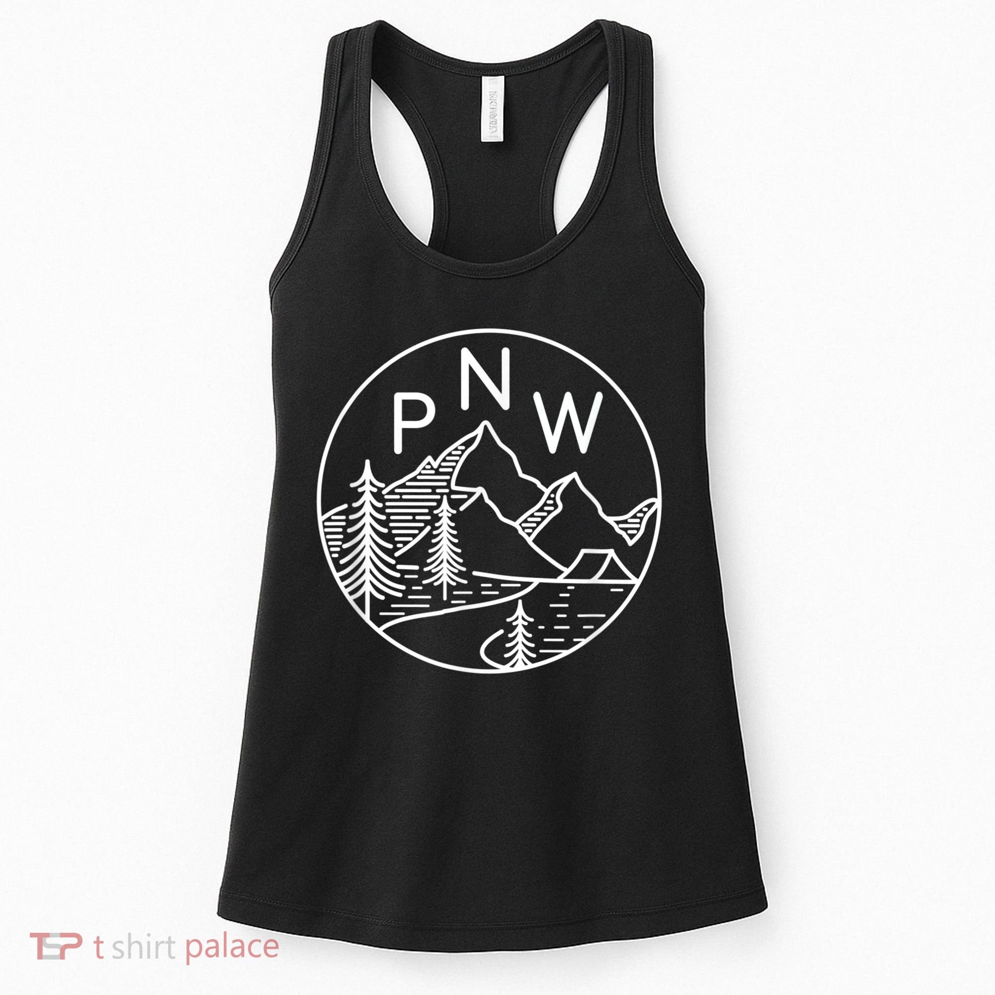 PNW Pacific Northwest Outdoors Trees Mountain Women's Tank Top