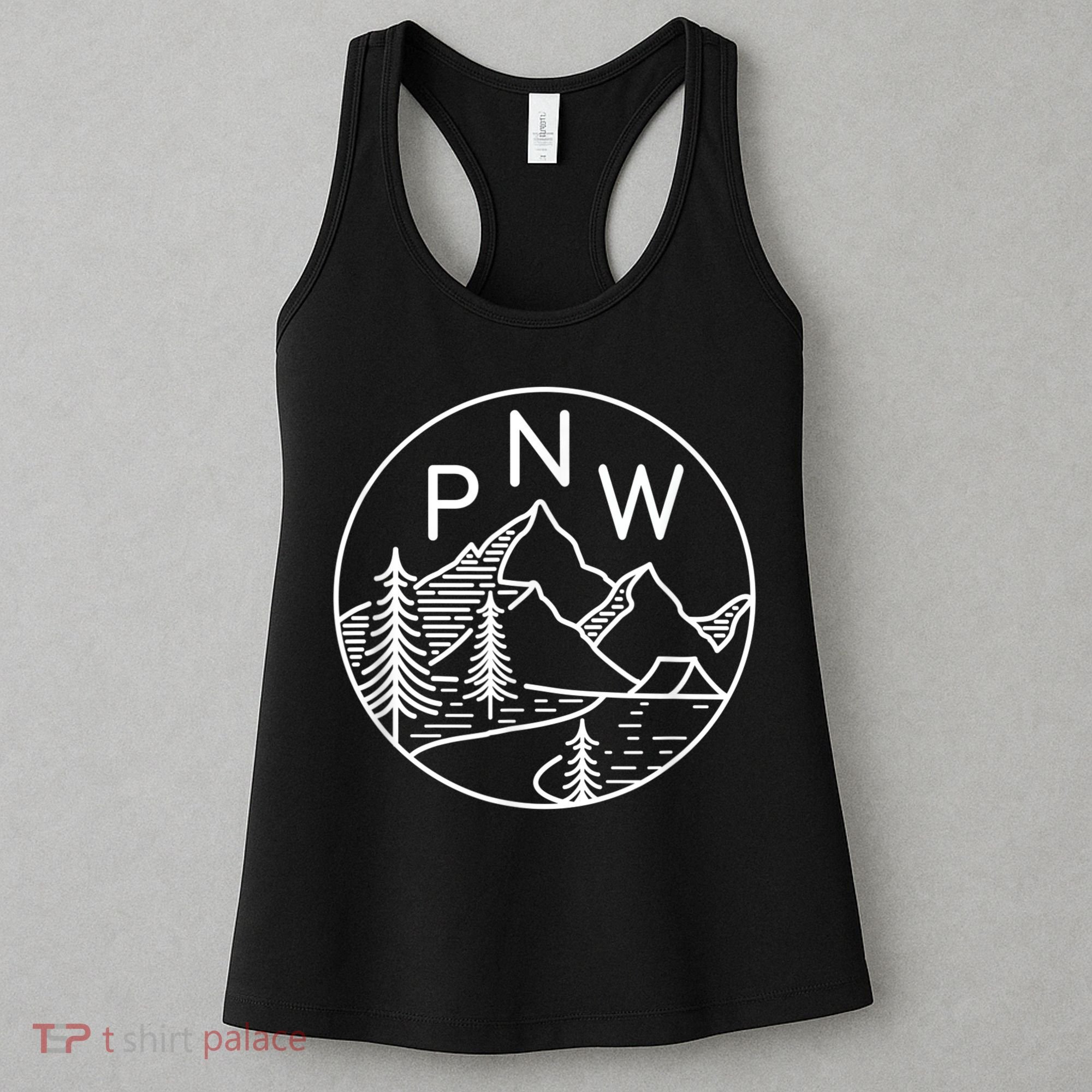 PNW Pacific Northwest Outdoors Trees Mountain Women's Tank Top