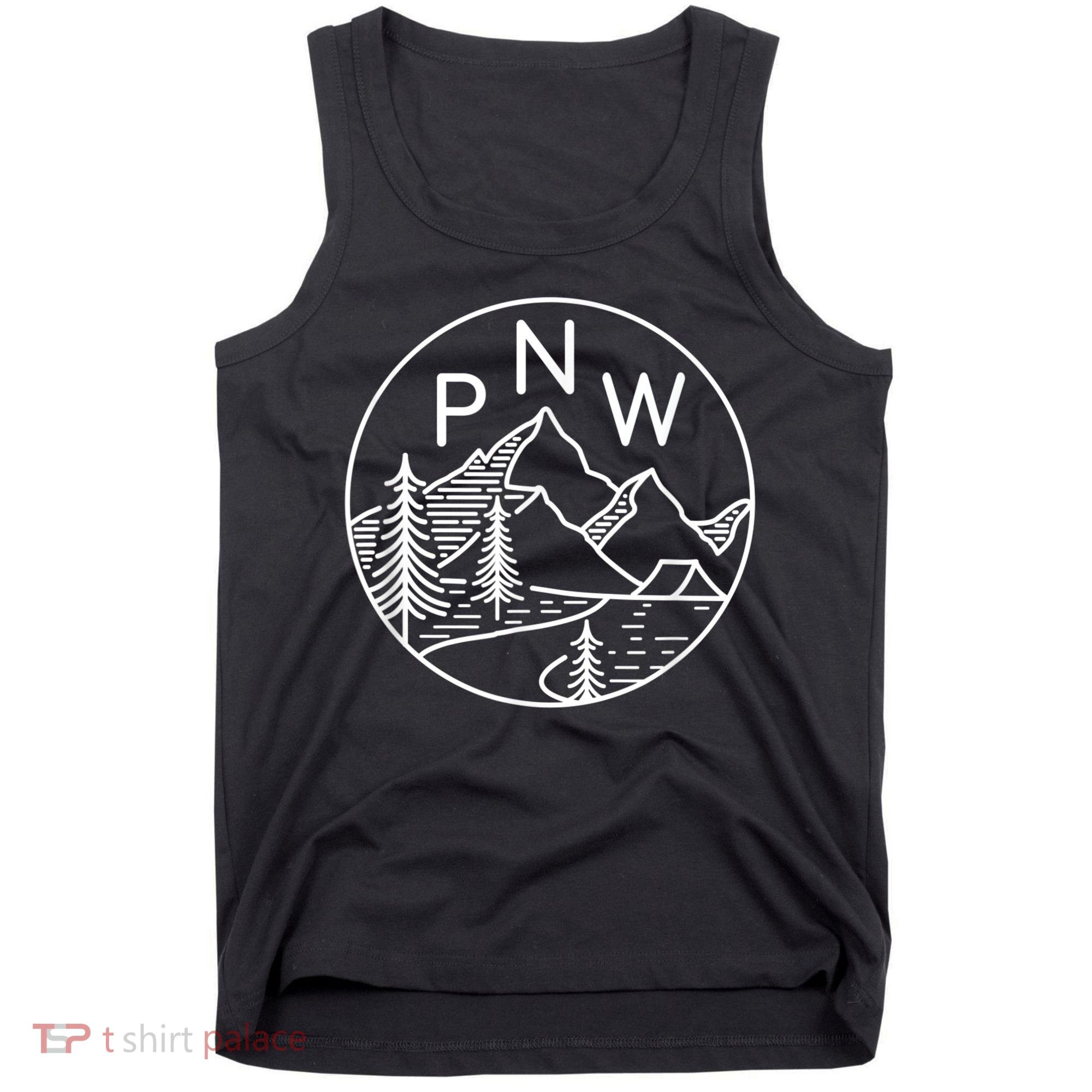 PNW Pacific Northwest Outdoors Trees Mountain Tank Top