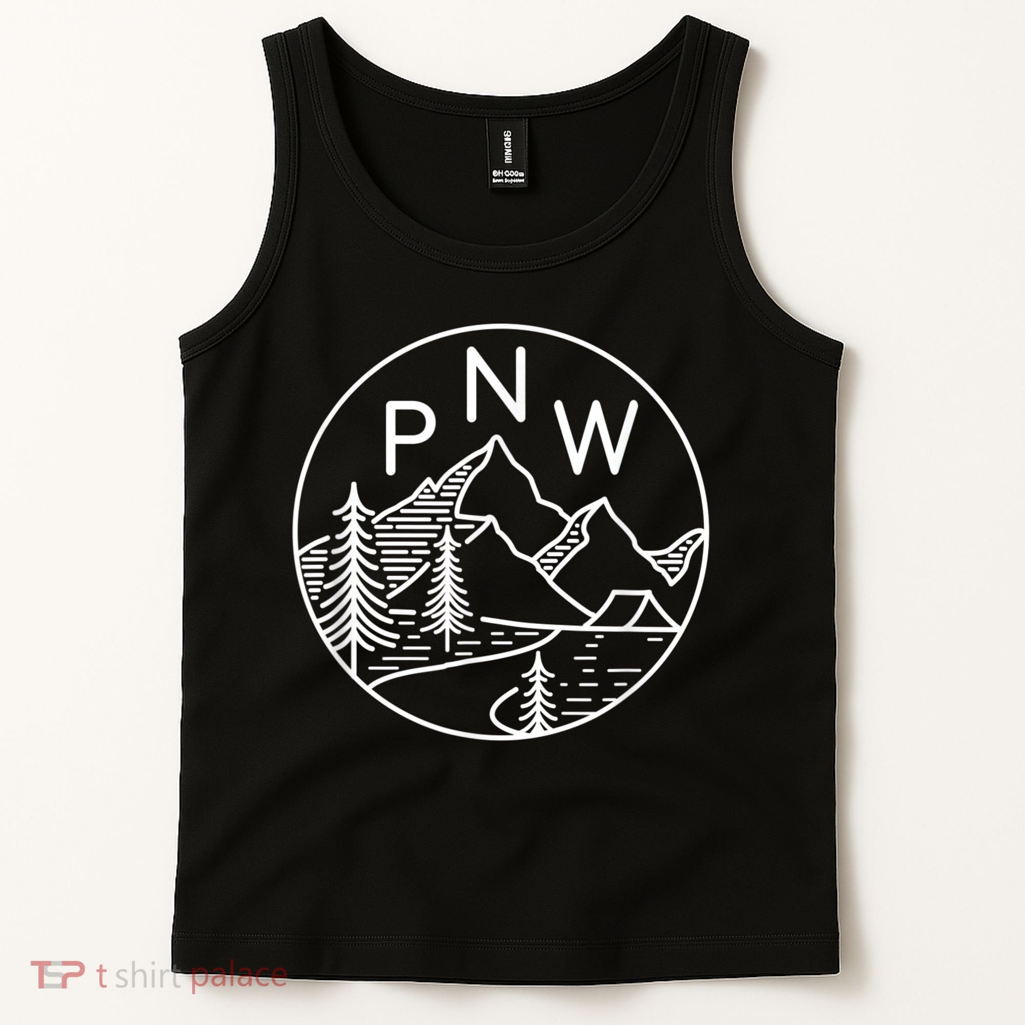 PNW Pacific Northwest Outdoors Trees Mountain Tank Top