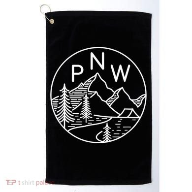PNW Pacific Northwest Outdoors Trees Mountain Golf Towel