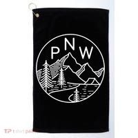 PNW Pacific Northwest Outdoors Trees Mountain Golf Towel thumb 0