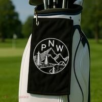 PNW Pacific Northwest Outdoors Trees Mountain Golf Towel thumb 2