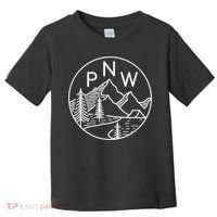 PNW Pacific Northwest Outdoors Trees Mountain Toddler T-Shirt thumb 0