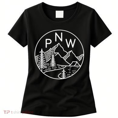 PNW Pacific Northwest Outdoors Trees Mountain Women's T-Shirt