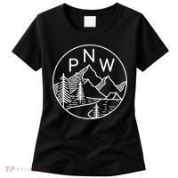 PNW Pacific Northwest Outdoors Trees Mountain Women's T-Shirt thumb 0