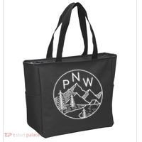 PNW Pacific Northwest Outdoors Trees Mountain Tote Bag thumb 2