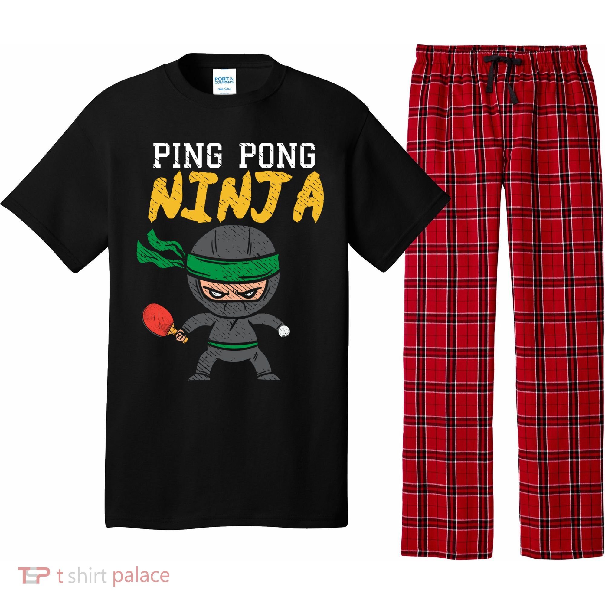 Ping Pong Ninja Table Tennis Gift Pajama Set