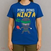Ping Pong Ninja Table Tennis Gift T-Shirt thumb 4