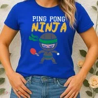 Ping Pong Ninja Table Tennis Gift Women's T-Shirt thumb 2