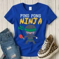 Ping Pong Ninja Table Tennis Gift Women's T-Shirt thumb 3