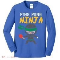 Ping Pong Ninja Table Tennis Gift Kids Long Sleeve Shirt thumb 0
