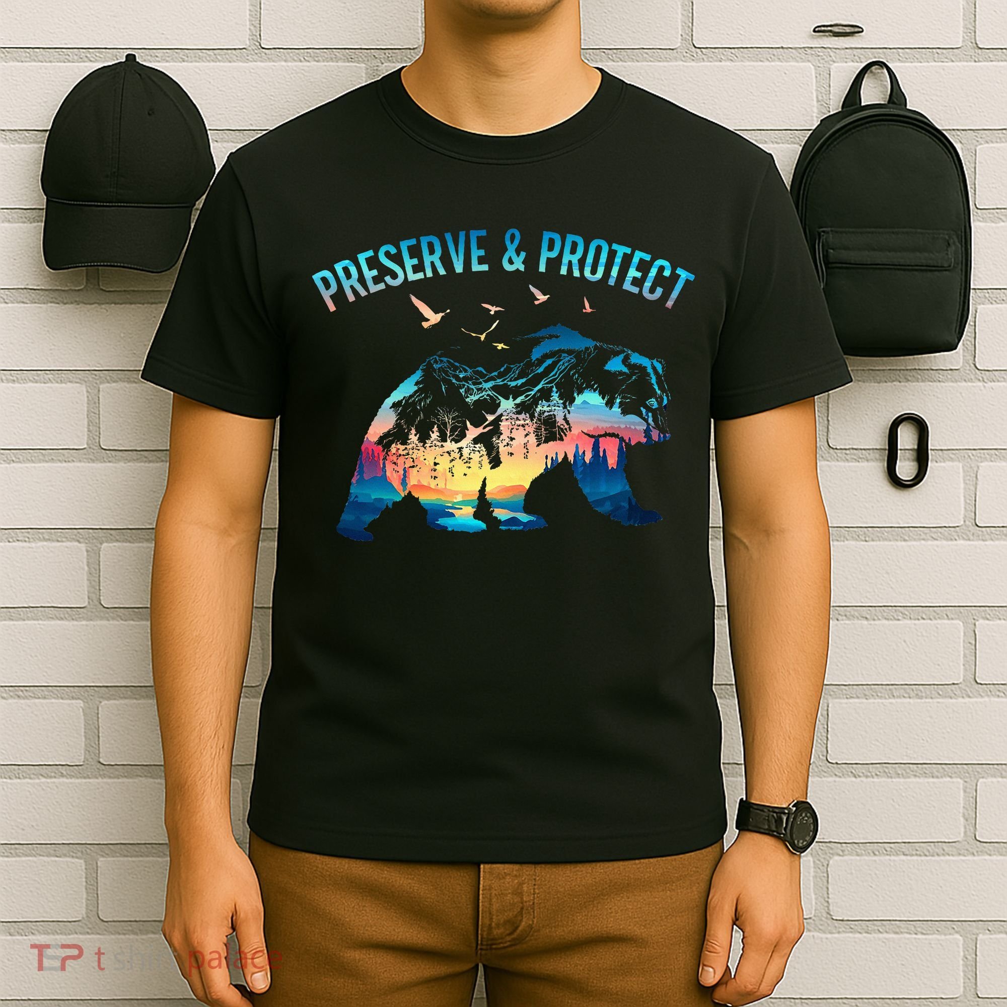 Preserve & Protect National Park Nature Forest Bear Wildlife T-Shirt