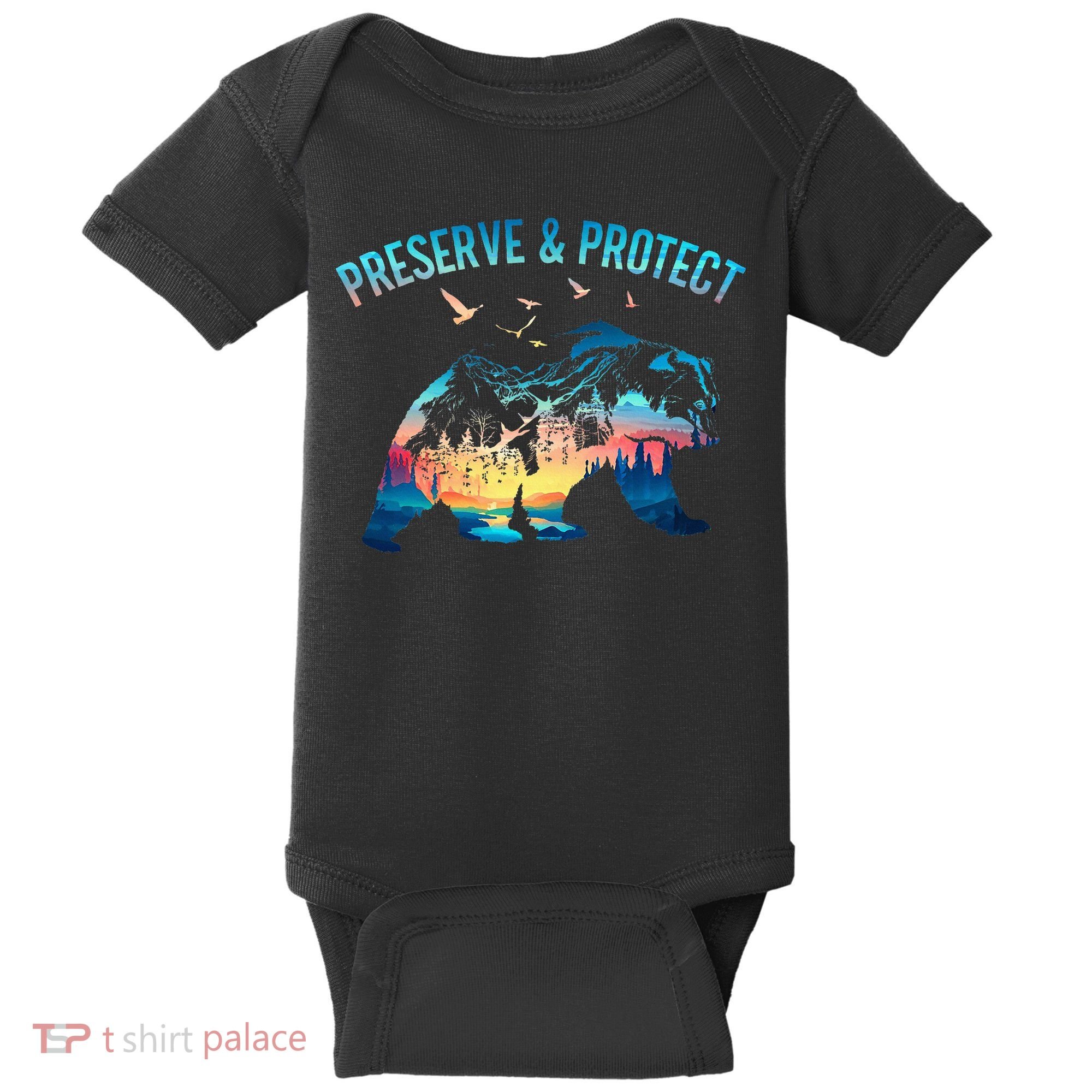 Preserve & Protect National Park Nature Forest Bear Wildlife Baby Bodysuit
