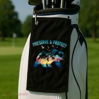 Preserve & Protect National Park Nature Forest Bear Wildlife Golf Towel thumb 2