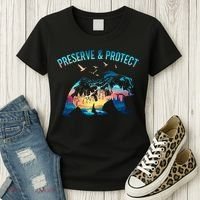 Preserve & Protect National Park Nature Forest Bear Wildlife Women's T-Shirt thumb 3