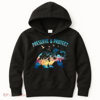 Preserve & Protect National Park Nature Forest Bear Wildlife Kids Hoodie thumb 0