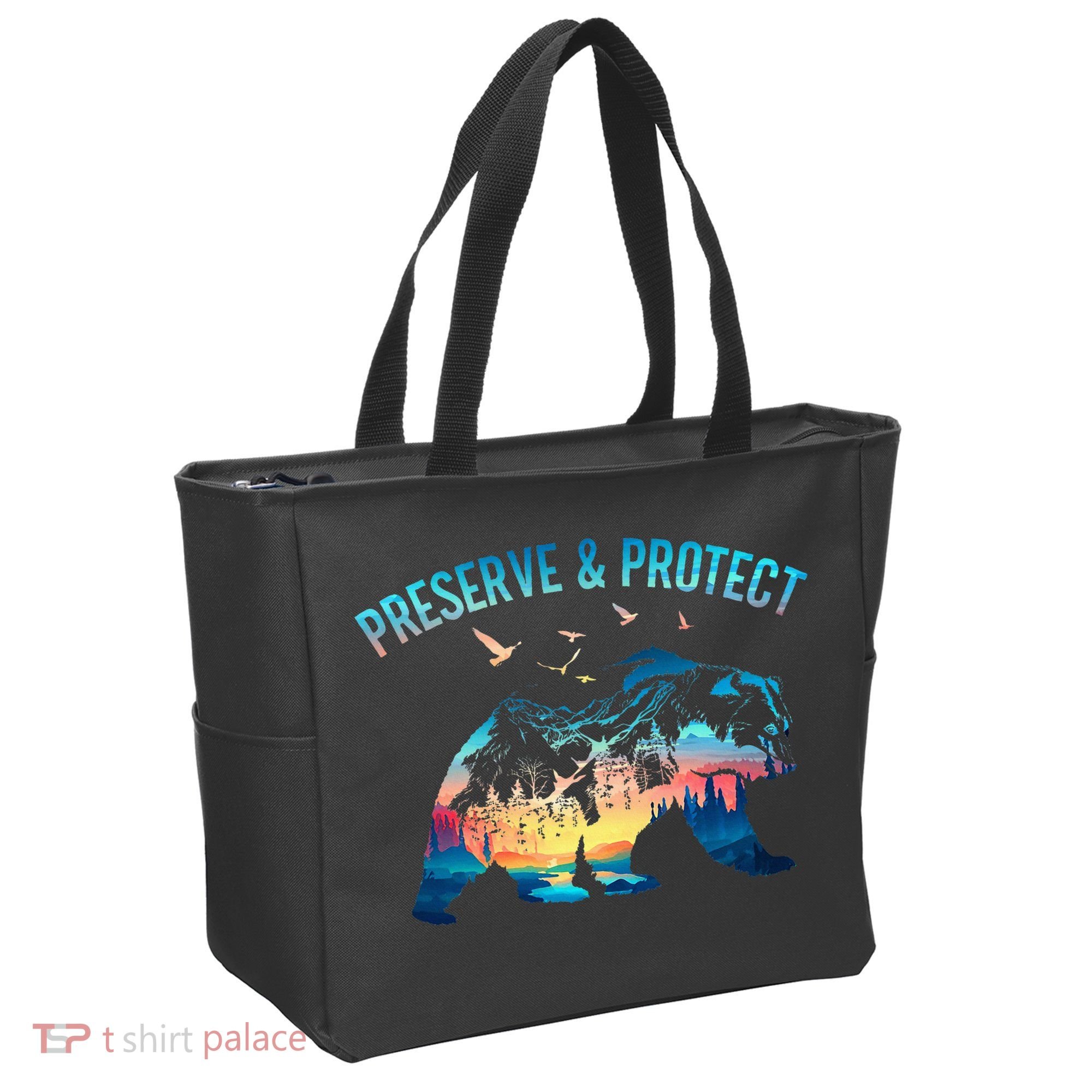 Preserve & Protect National Park Nature Forest Bear Wildlife Tote Bag