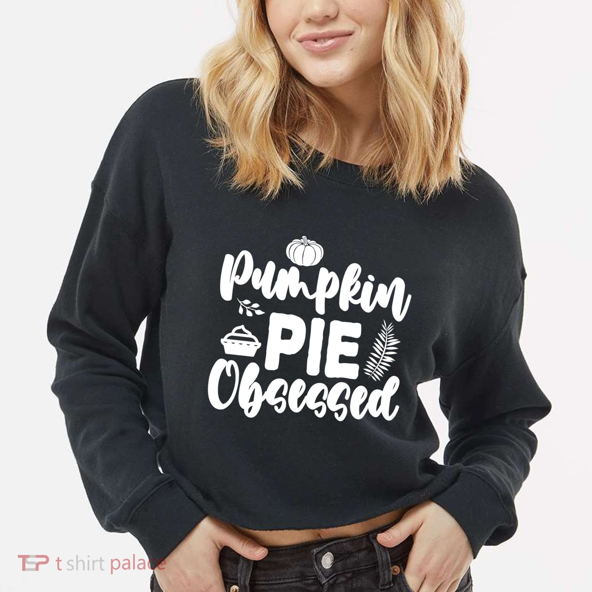 Pumpkin Pie Obsessed Cropped Pullover Crew