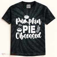 Pumpkin Pie Obsessed Kids Tie-Dye T-Shirt thumb 0