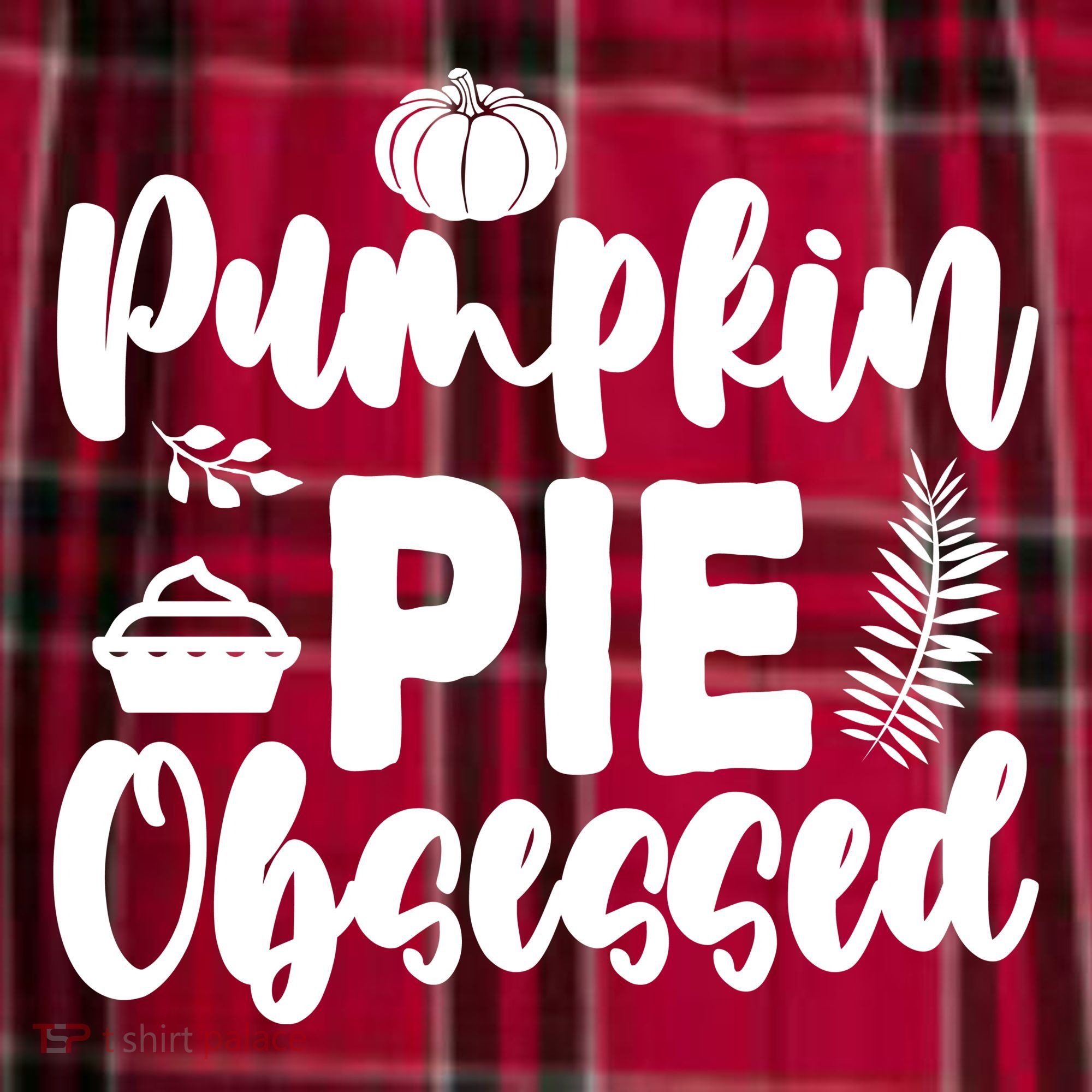 Pumpkin Pie Obsessed Men's Flannel Plaid Pajama Pants