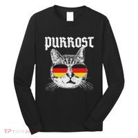 Purrost Prost Oktoberfest Cat Funny German Flag Long Sleeve Shirt thumb 0
