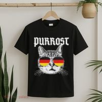 Purrost Prost Oktoberfest Cat Funny German Flag T-Shirt thumb 2