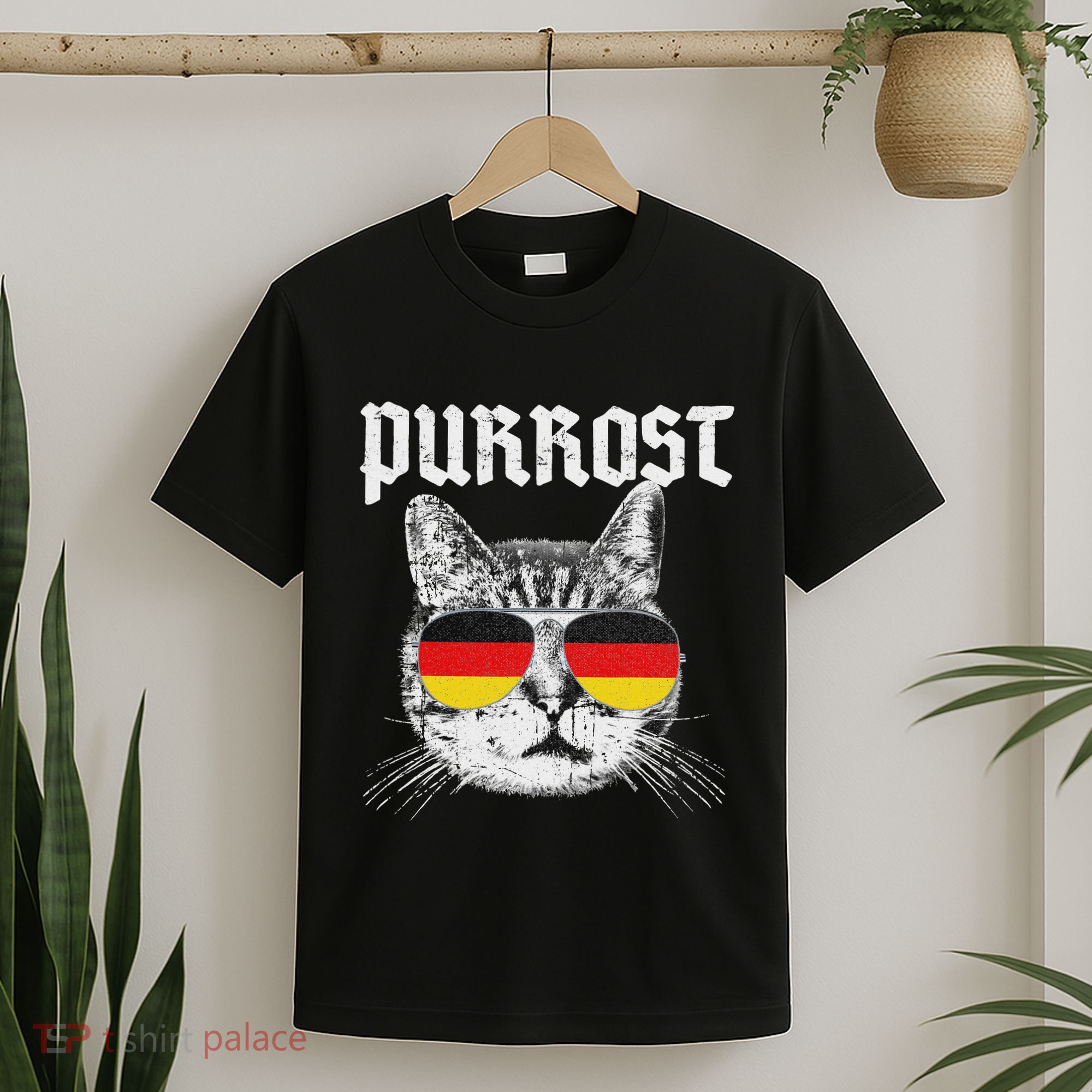 Purrost Prost Oktoberfest Cat Funny German Flag T-Shirt