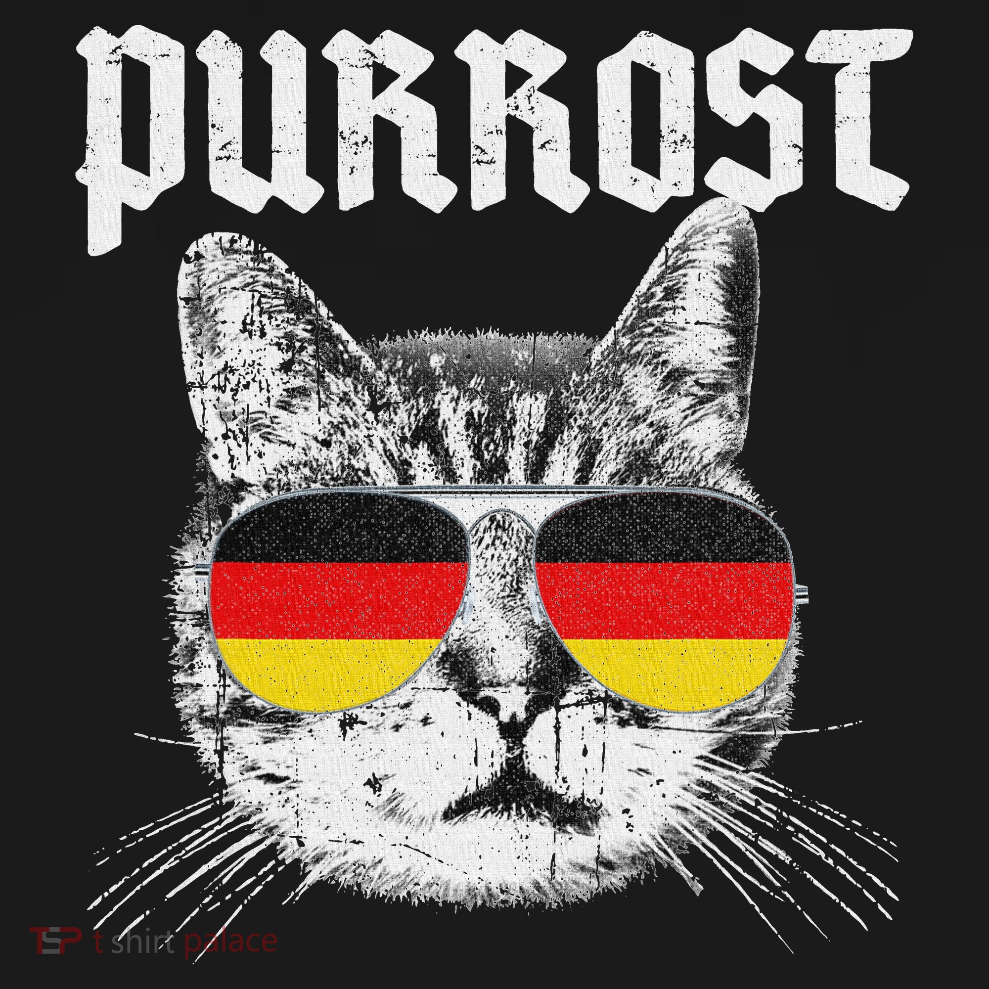 Purrost Prost Oktoberfest Cat Funny German Flag Bucket Hat