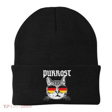 Purrost Prost Oktoberfest Cat Funny German Flag Beanie