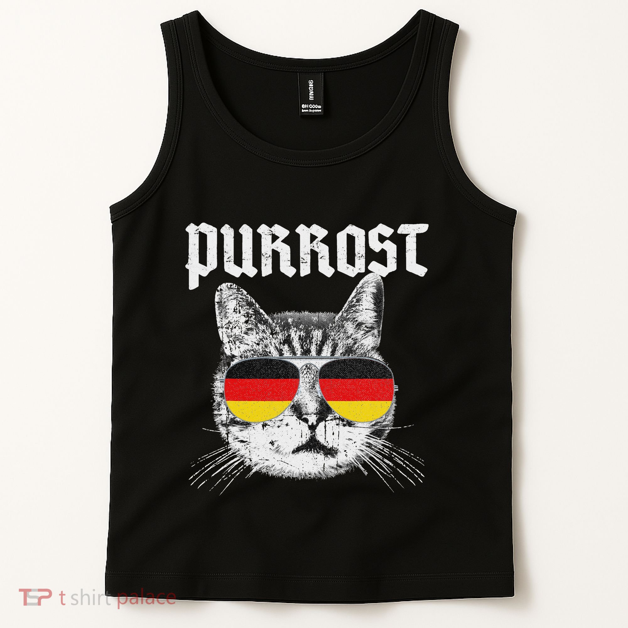 Purrost Prost Oktoberfest Cat Funny German Flag Tank Top