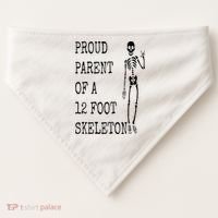Proud parent of a 12 foot skeleton USA-Made Doggie Bandana thumb 0