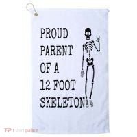 Proud parent of a 12 foot skeleton Golf Towel thumb 0