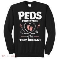 Peds Protectors Of The Tiny Humans Pediatrician Pediatrics Sweatshirt thumb 0