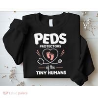 Peds Protectors Of The Tiny Humans Pediatrician Pediatrics Sweatshirt thumb 2